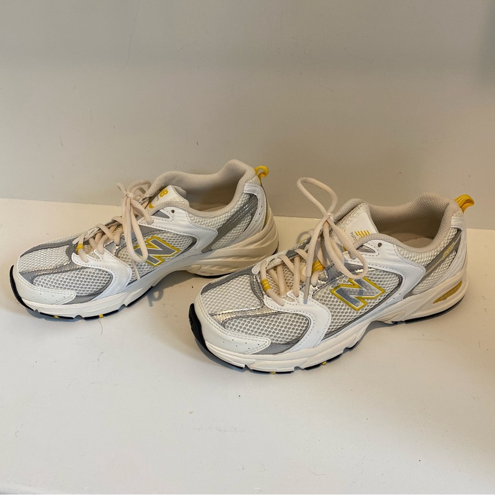 New Balance White and Yellow Women's Sneakers 0032 - Picture 9 of 15